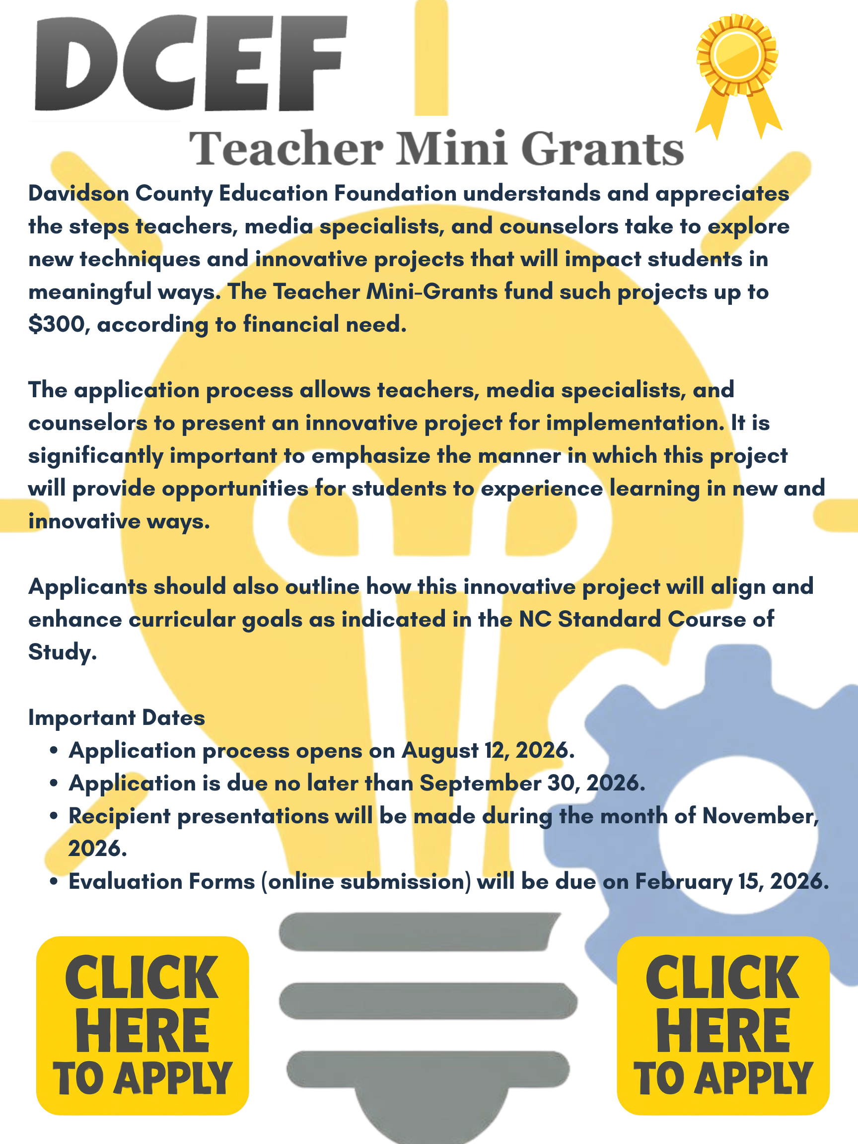 Teacher Mini-Grant Information for 2025